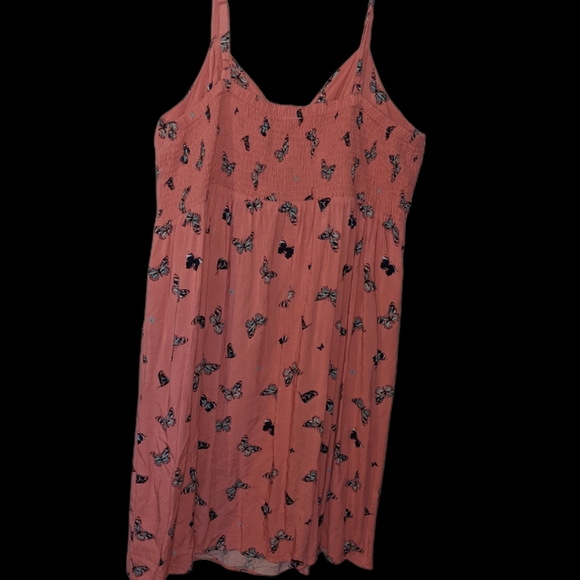 Torrid 2 XXL Coral Butterfly Dress - Picture 2 of 3